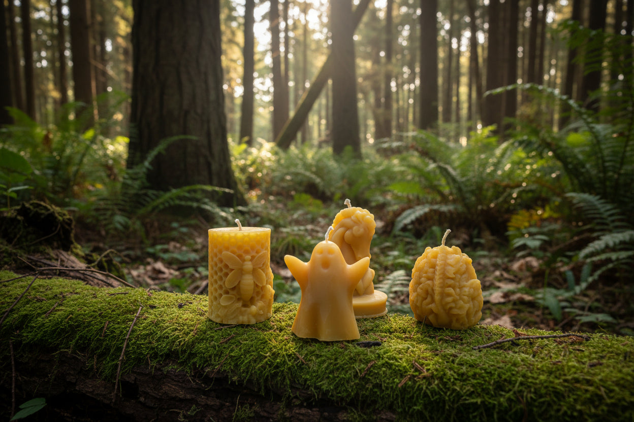 Large Ghost Beeswax Candle