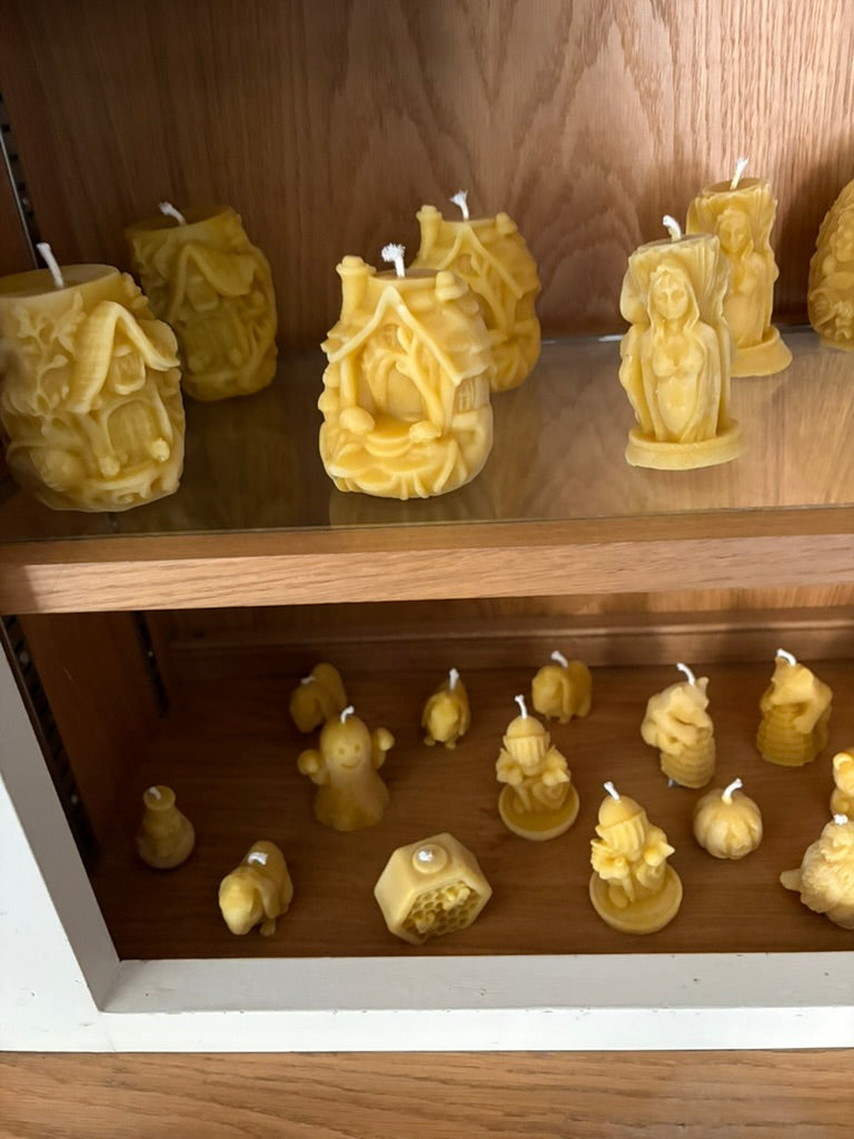 Hex Honeycomb and Bees Candle