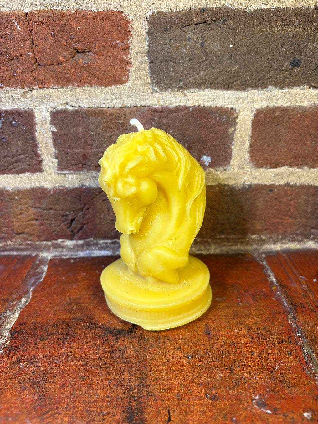 Horse beeswax candle