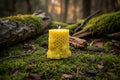 Honeycomb Pillar Candle with Bees