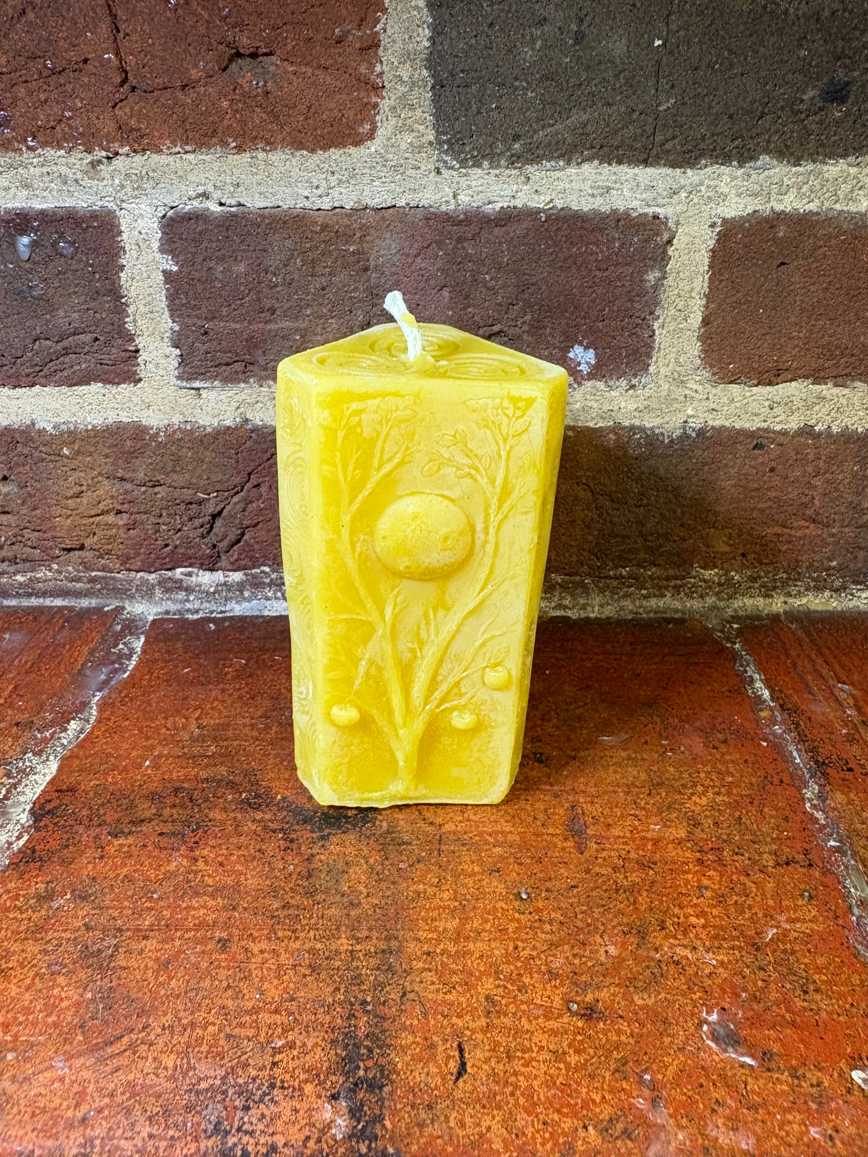 Tri Moon Pillar candle