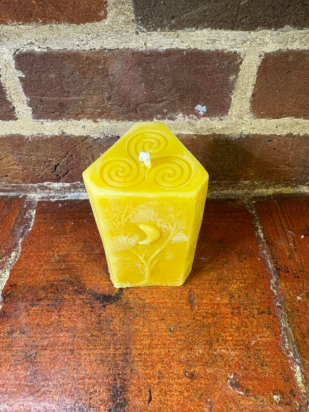 Tri Moon Pillar candle